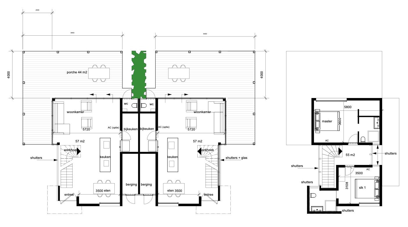 Plattegrond geschakeld
